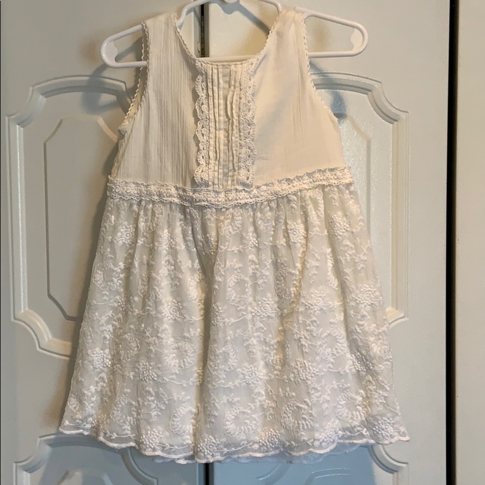 White lace baby dress